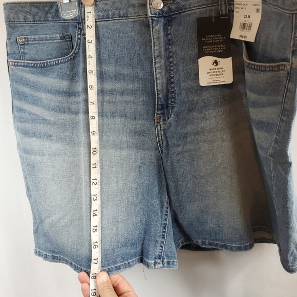 Lee Womens Light Blue Wash Denim Shorts Midrise Short Sz 22M Reg Fit NWT - Picture 6 of 9